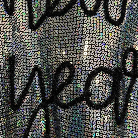 QUEEN OF SPARKLES Holographic Sequin Sweater - Picture 4 of 4